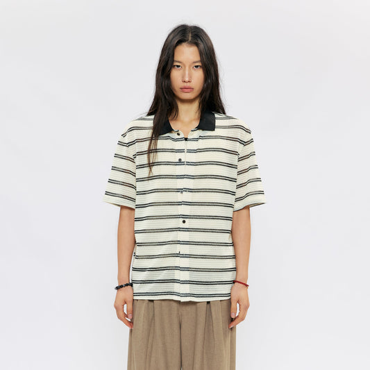 KREATE Stripe Knit Half Shirt