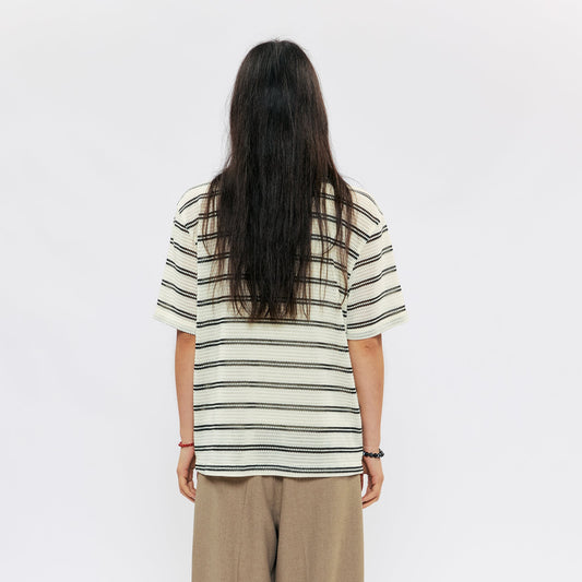 KREATE Stripe Knit Half Shirt