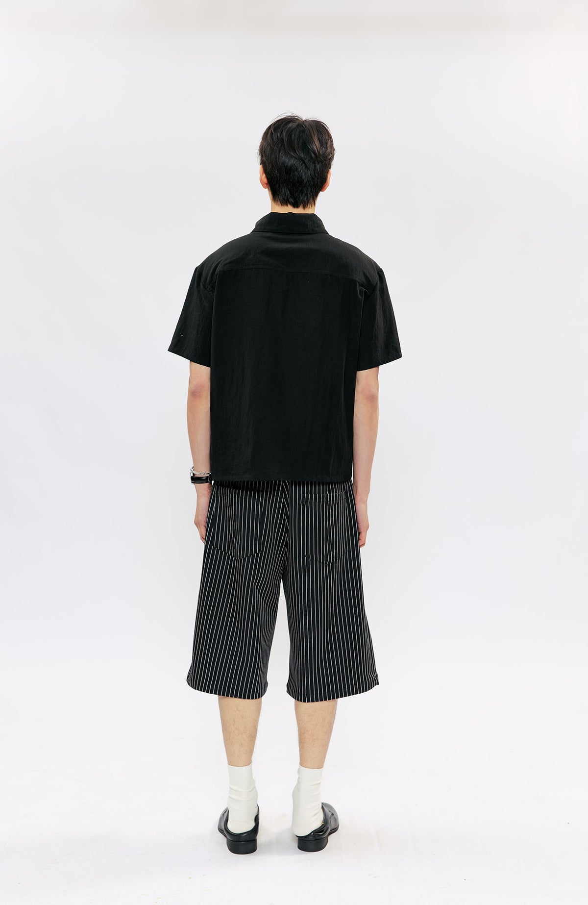 KREATE Pinstripe Pleated Suit Shorts