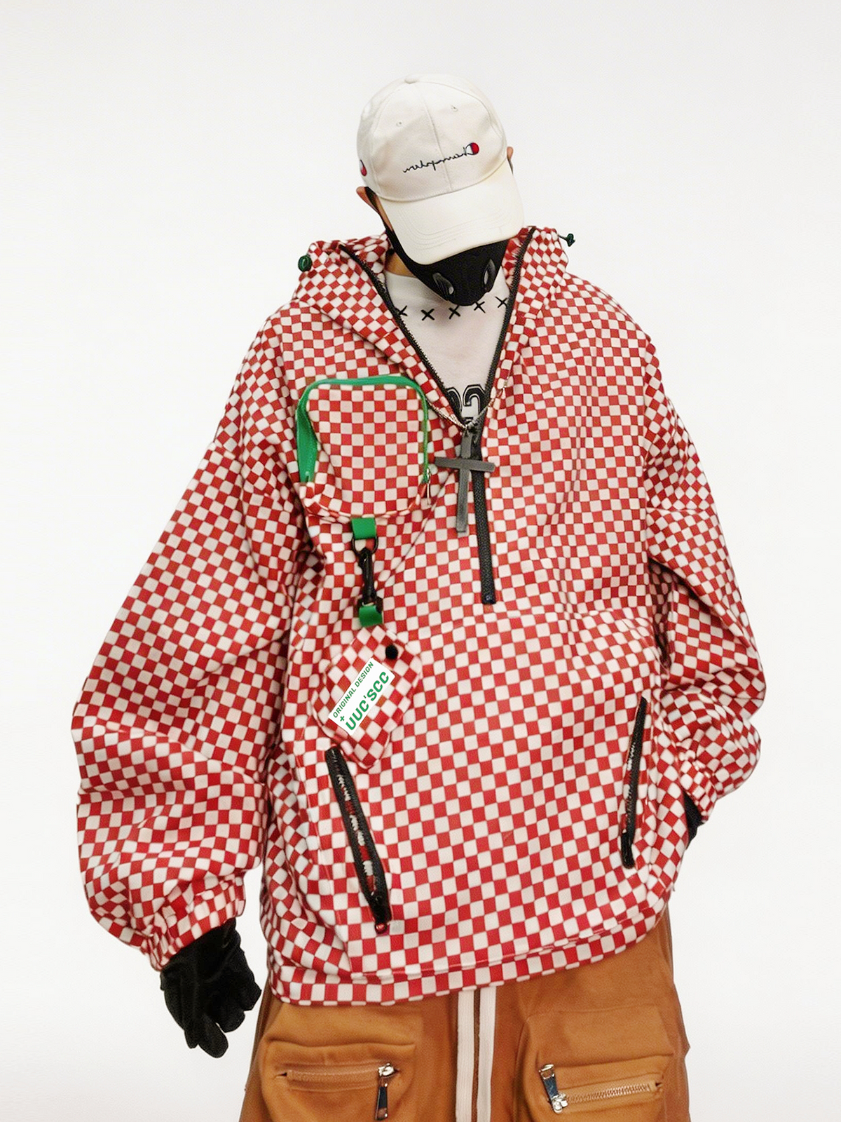 UUCSCC Checkerboard Hooded Windbreaker Hoodie