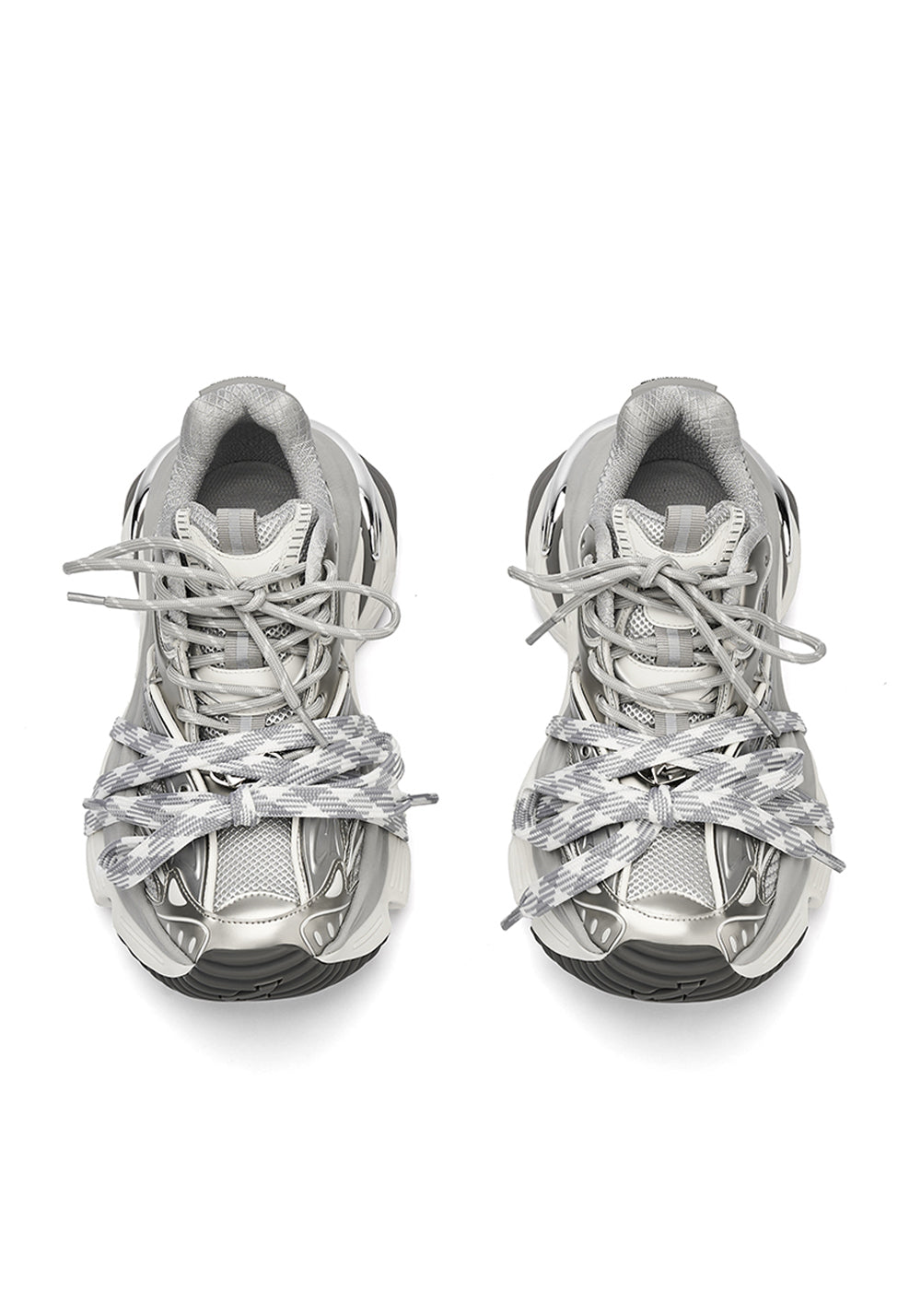 Silver Power Platform Sneakers