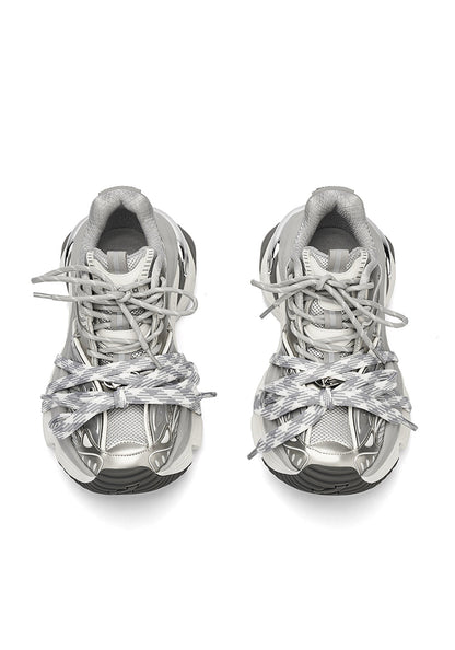 Silver Power Platform Sneakers