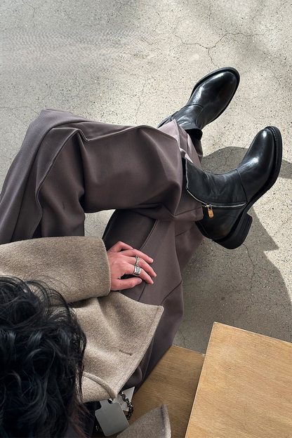 Pointed Zip Chelsea Boots