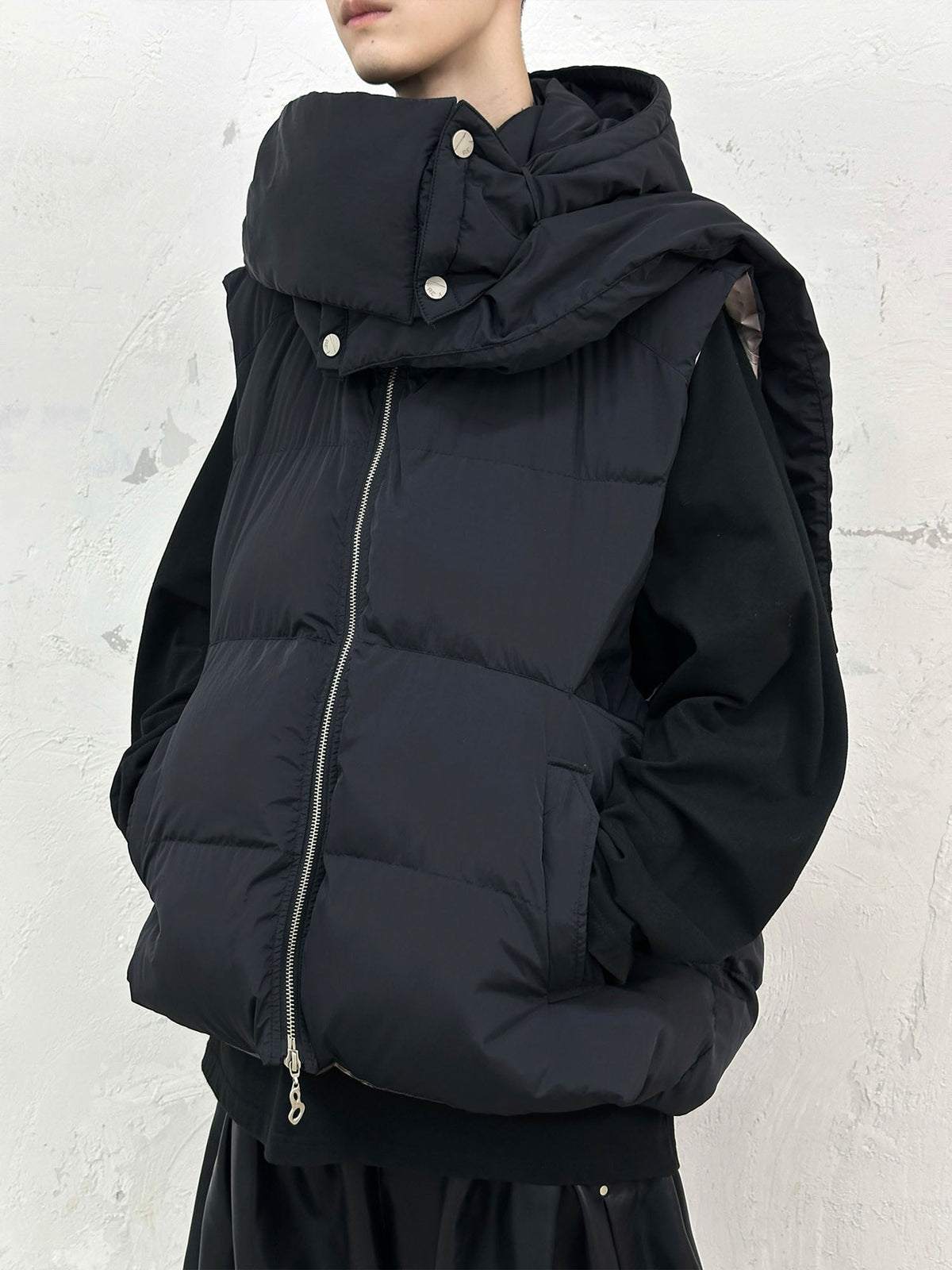 RELABEL Reversible Detachable Hooded Insulated Vest