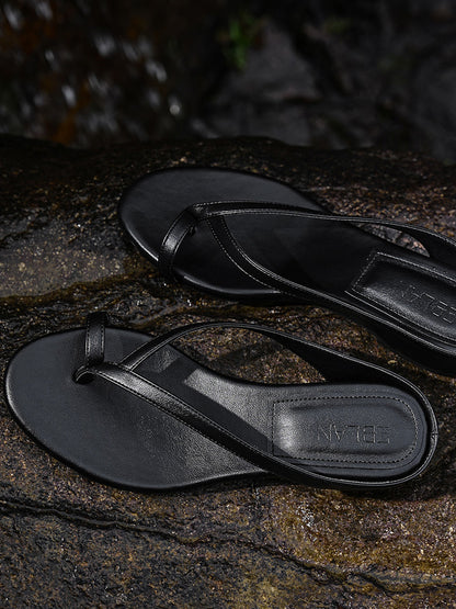 Toe Ring Wedge Flip-Flop Sandals