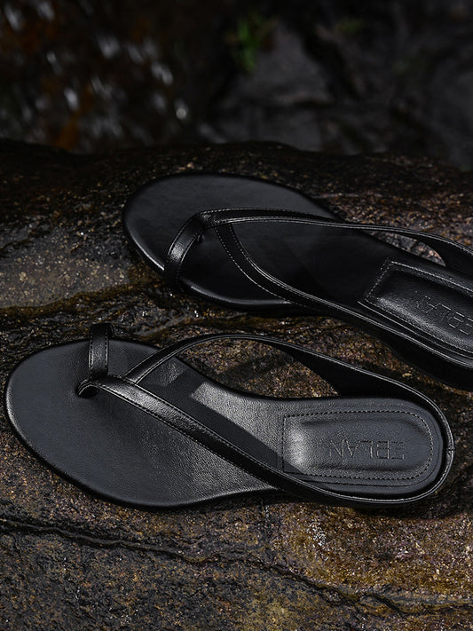 Toe Ring Wedge Flip-Flop Sandals