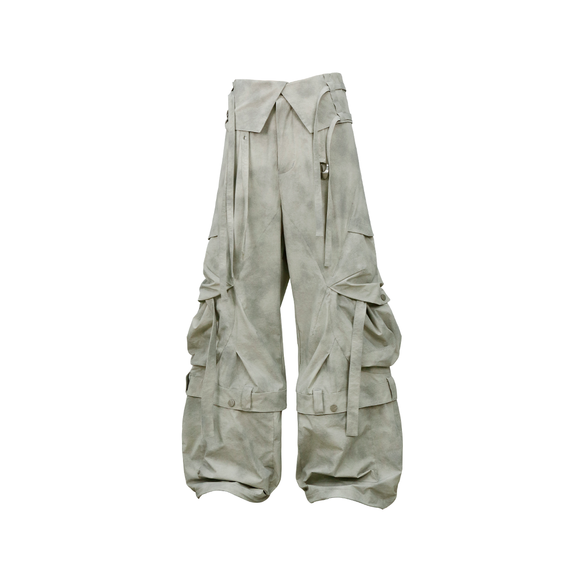 RELABEL Detachable Ruched Inverted Waist Cargo Pants