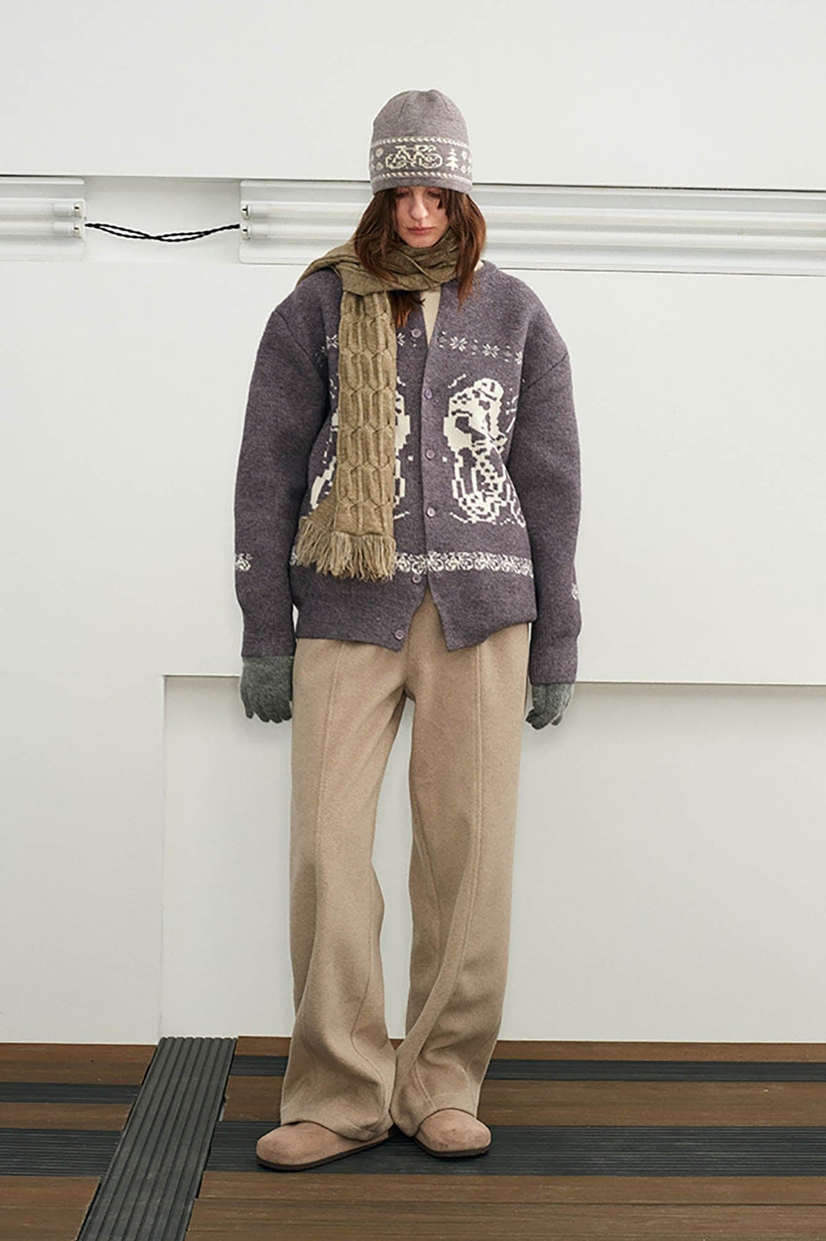 KREATE Fair Isle Button-Up Cardigan