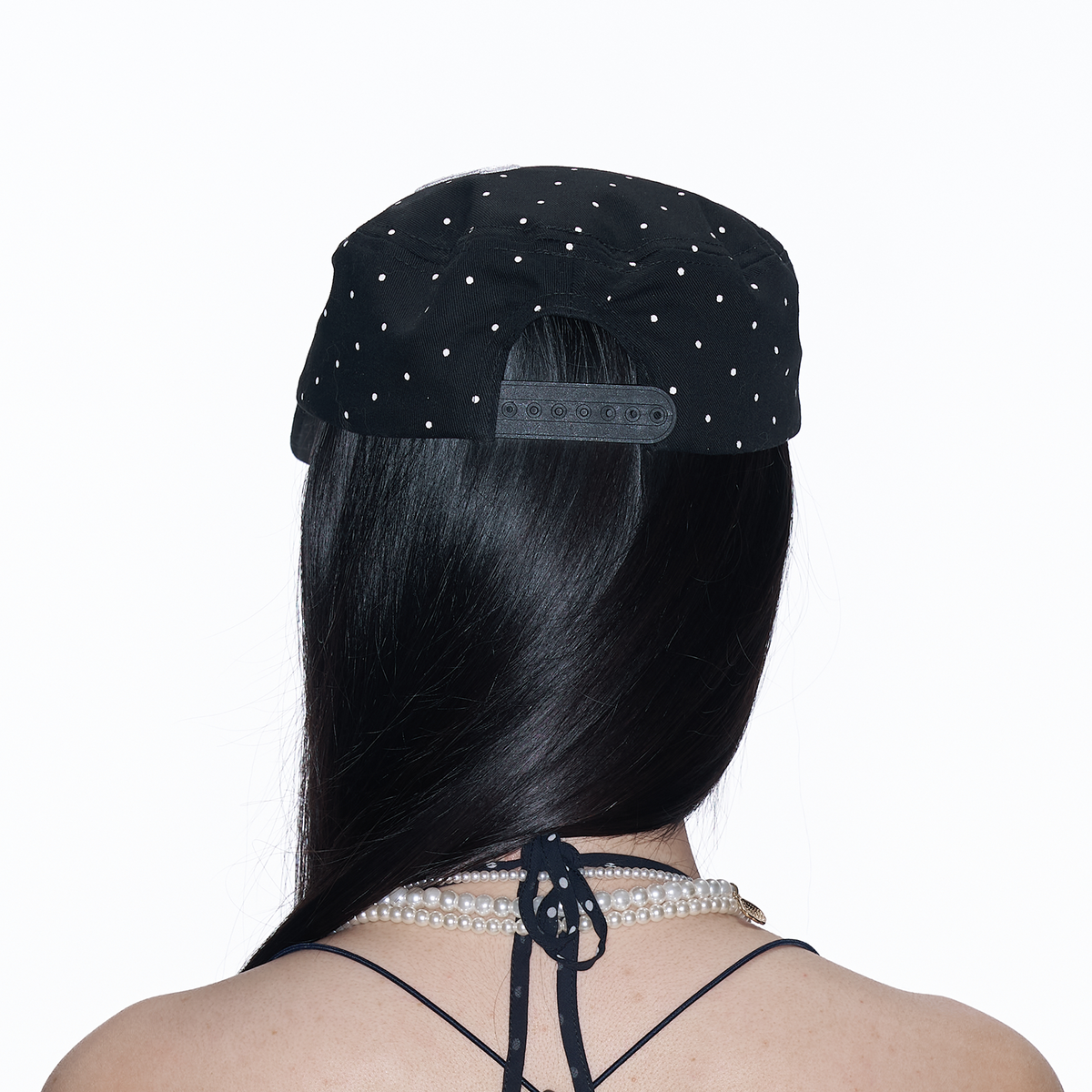 SANB Polka Dot Embroidered Pillbox Hat