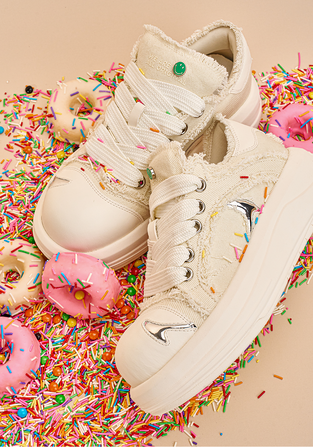 White Beluga Platform Skate Sneakers