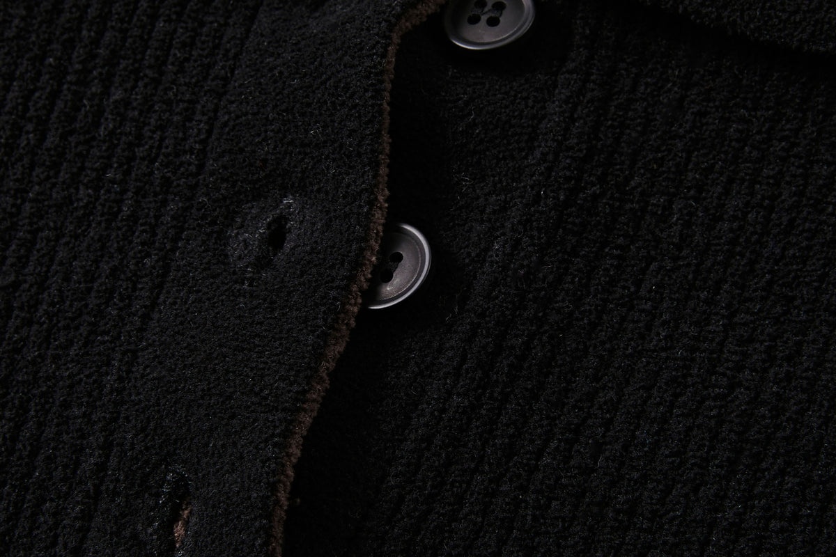 KREATE Contrast Layered Collar Ribbed Sweater