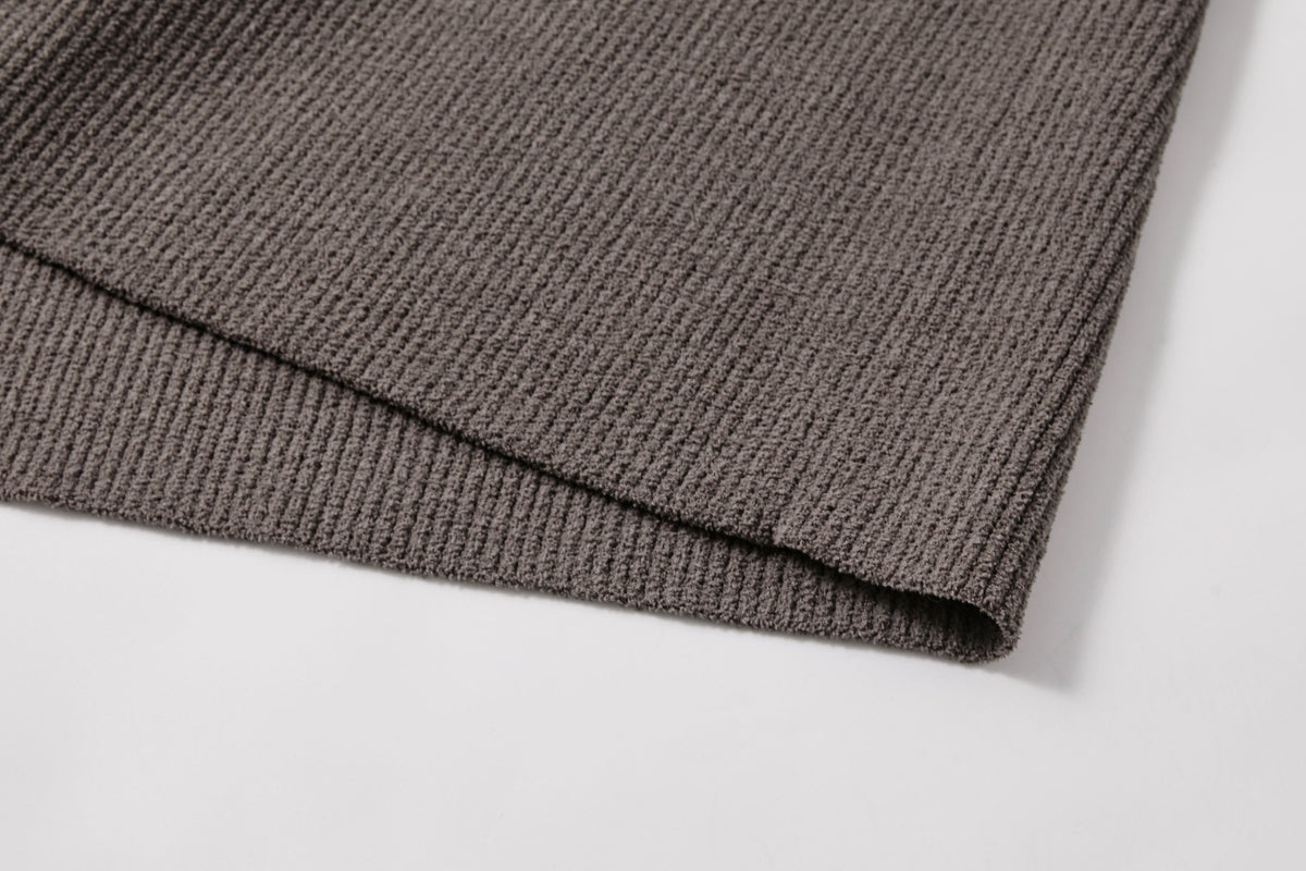 KREATE Contrast Layered Collar Ribbed Sweater