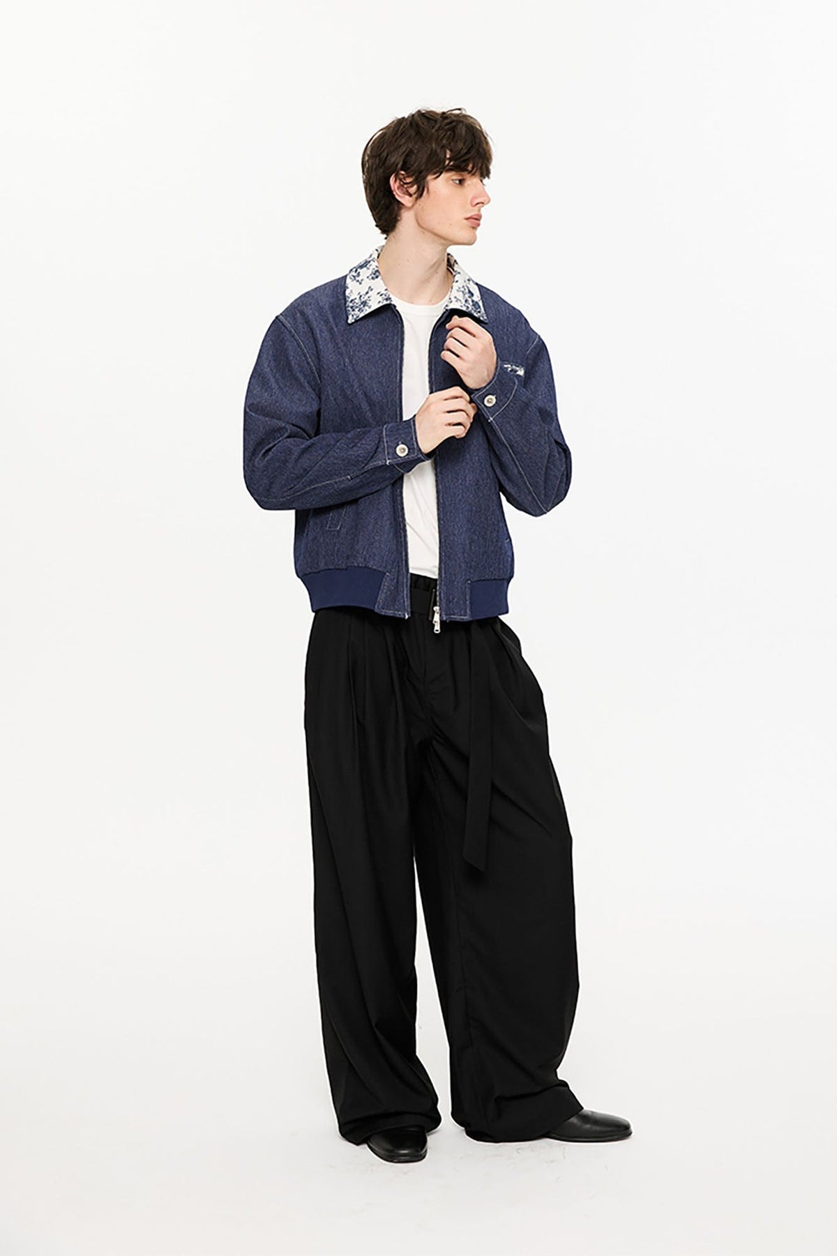 KREATE Contrast Floral Collar Jacket