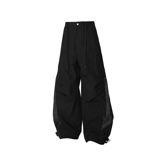 RELABEL Deconstructed Paneled Drawstring Parachute Pants