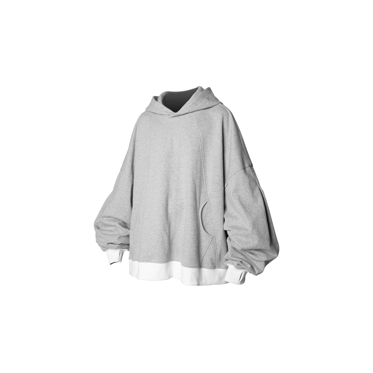 RELABEL Contrast Hem Oversized Hoodie