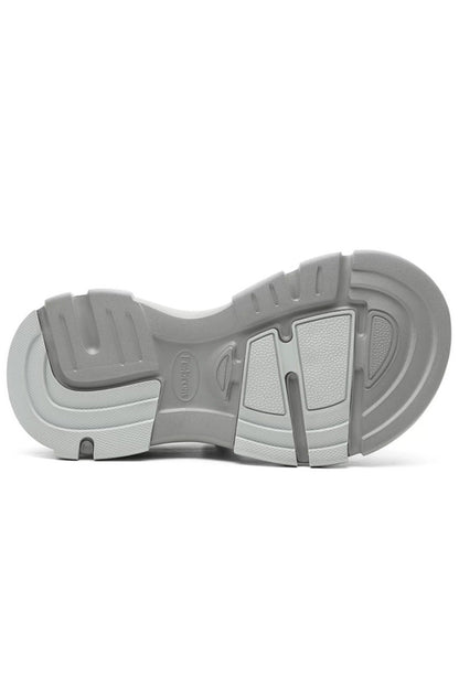 Grey Faux Fur Lined Platform Clog