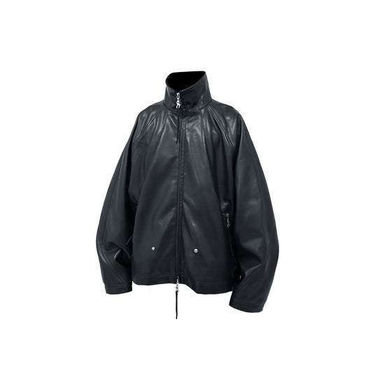 RELABEL Multi-Pocket Faux Leather Oversized Jacket