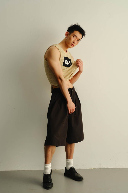 KADAKADA BPM Patchwork Knitted Vest