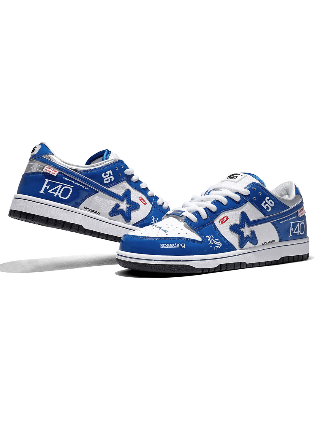 Electric Blue Retro Platform Sneakers