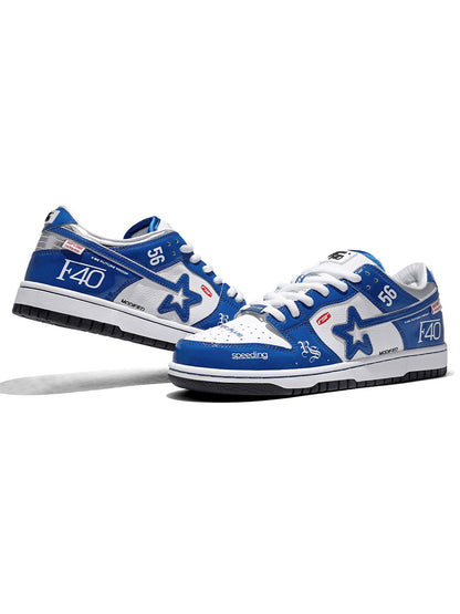 Electric Blue Retro Platform Sneakers