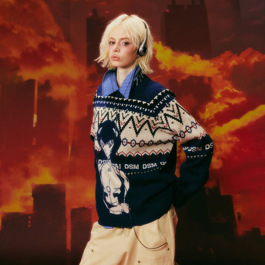 DONSMOKE x EVA Jacquard Graphic Sweater