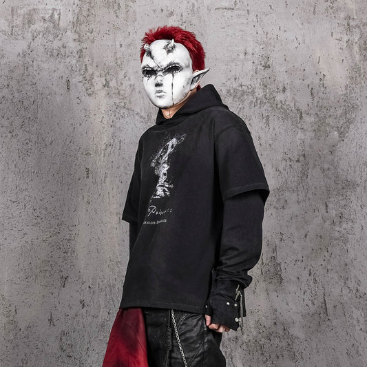UNDERWATER The Prisoner Distressed Layered Hoodie