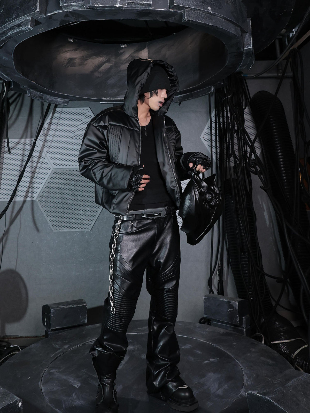 SSIN7 Tactical Padded Armor Hooded Jacket