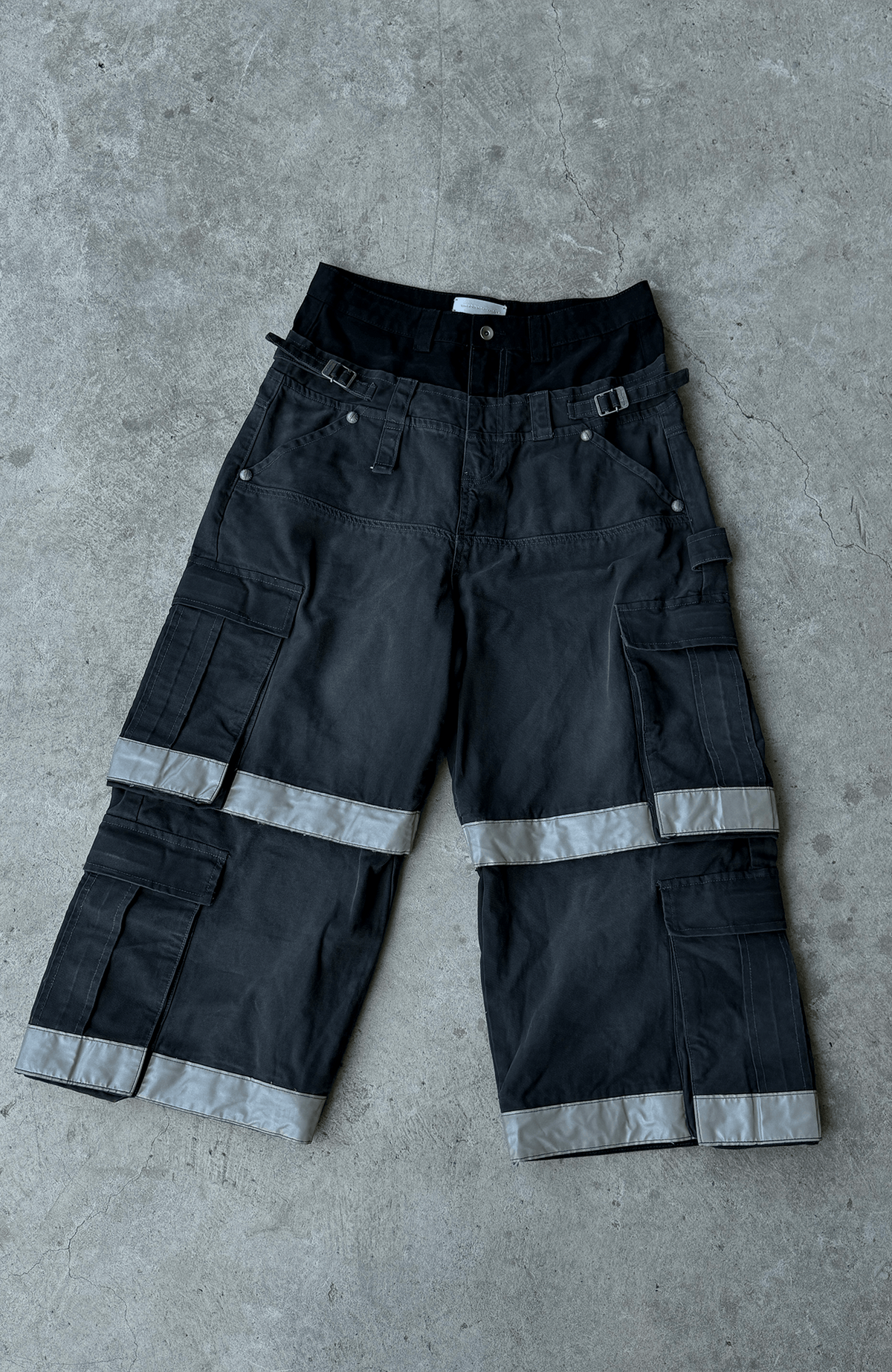 TECNINEGROUP Detachable Reflective Firefighter Cargo Pants Gray
