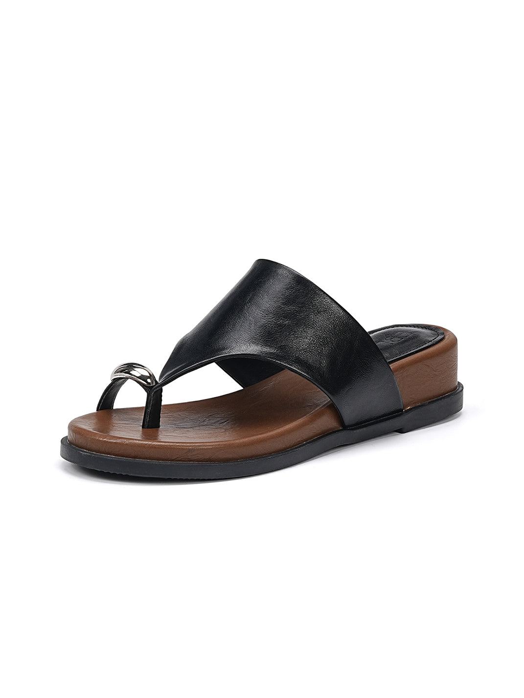 Toe Ring Platform Slide Sandals