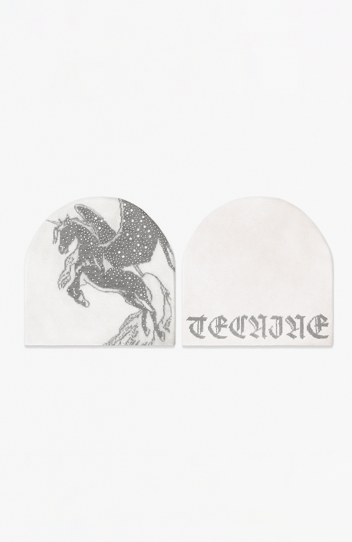 TECNINEGROUP Jacquard Diamond Knit Beanie