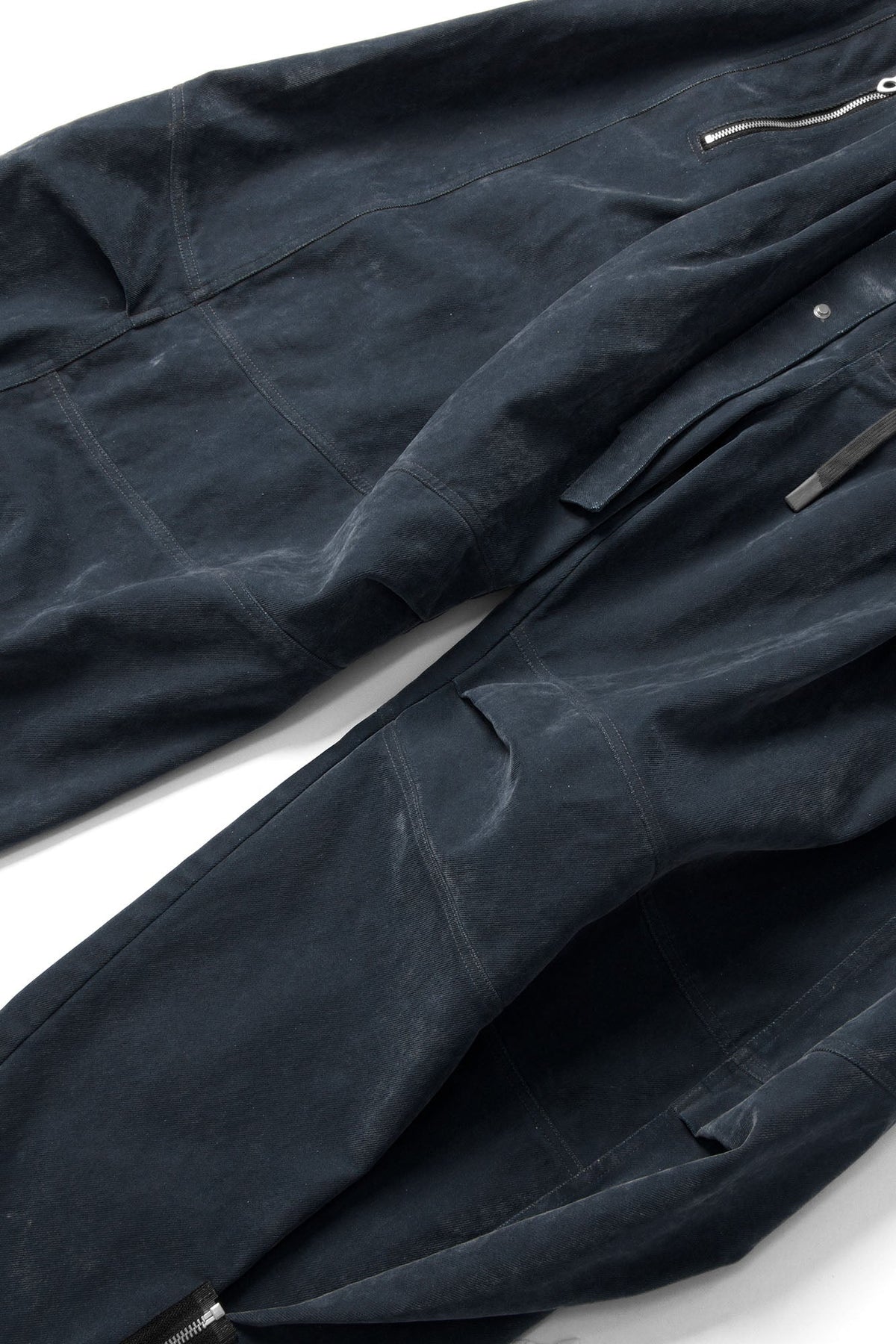 RELABEL Velour Zip-Hem Oversized Jeans