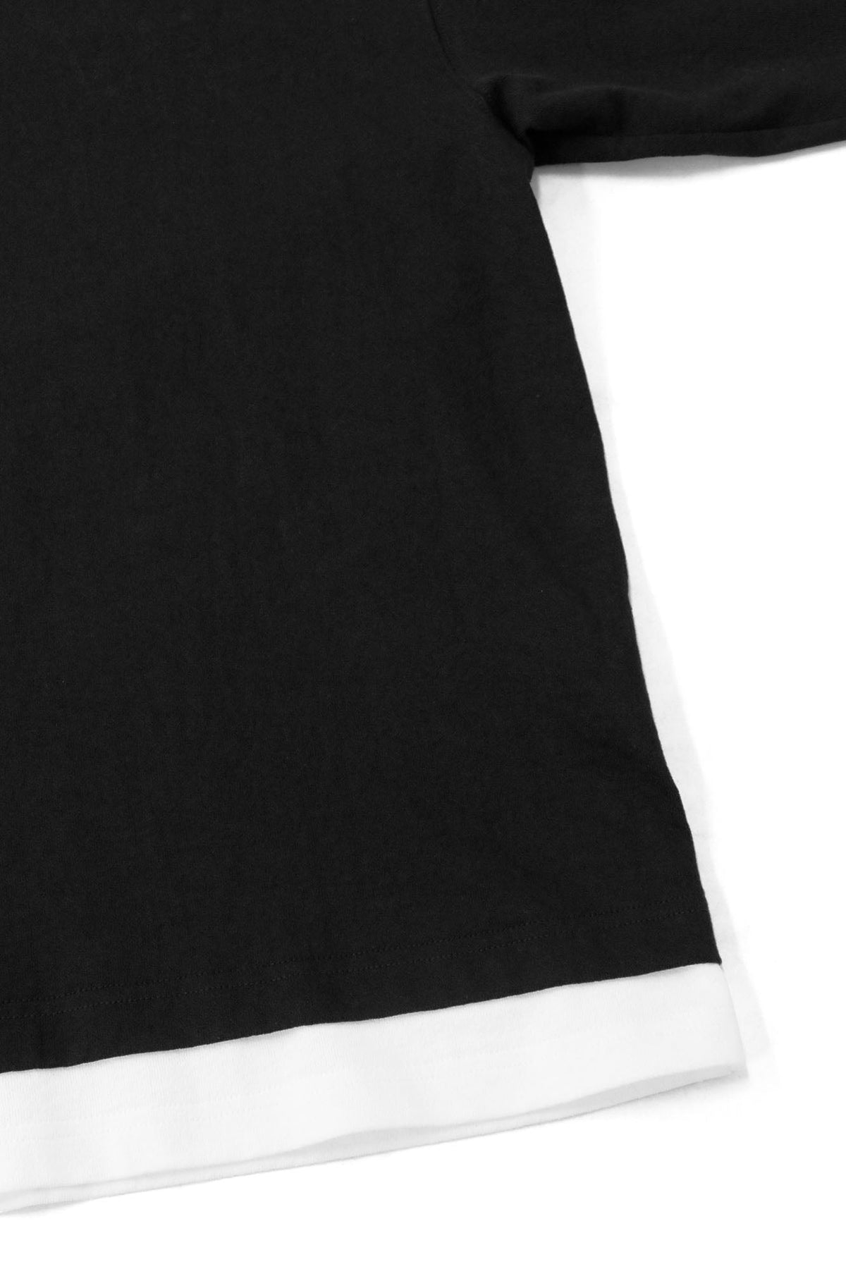 RELABEL Contrast Layered Henley Long-Sleeve Tee