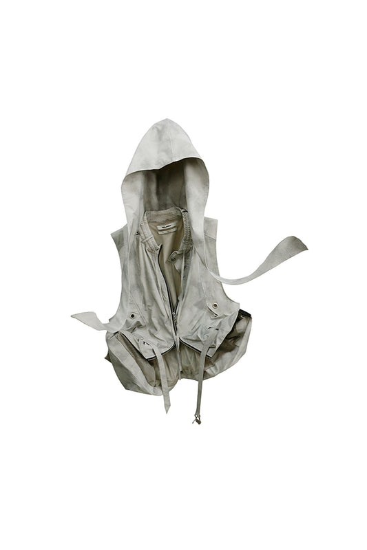 RELABEL Detachable Hood Big-Pocket Vest