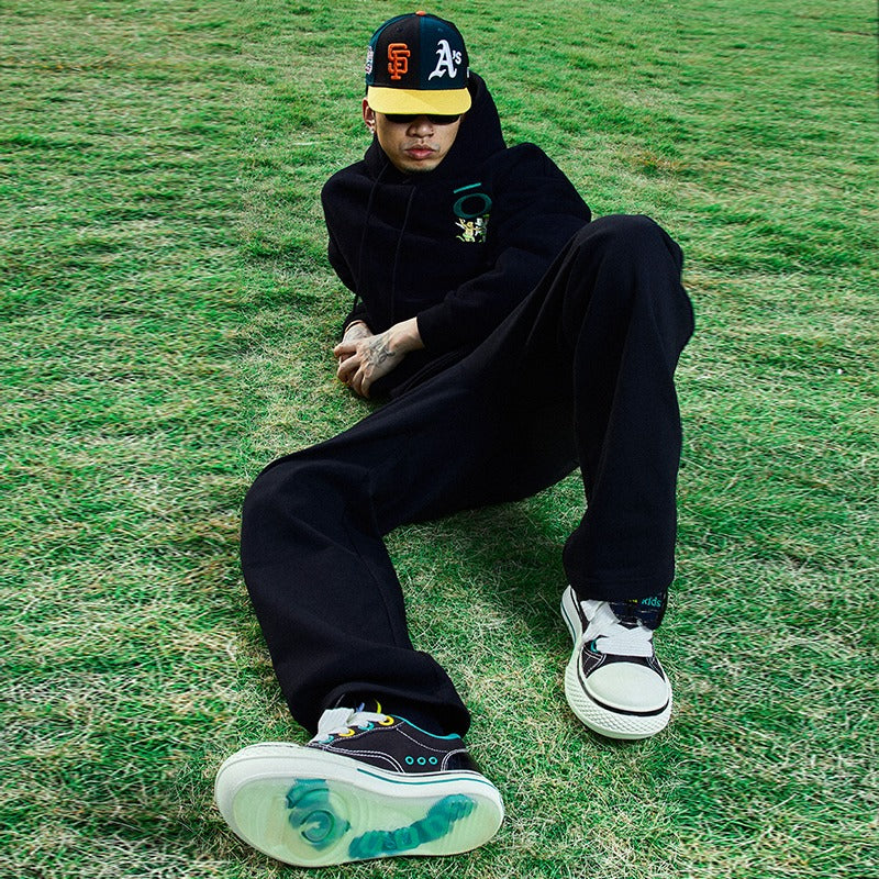 AFGK x OO Black Canvas Sneakers