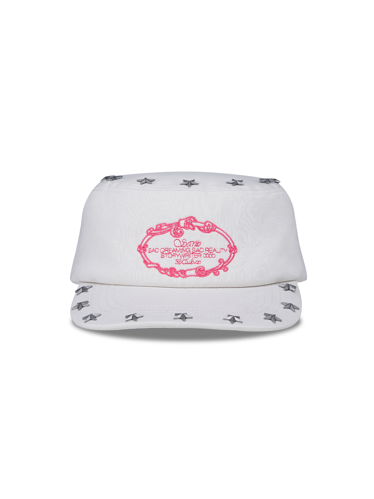 SANB Star-Studded Embroidered Pillbox Cap