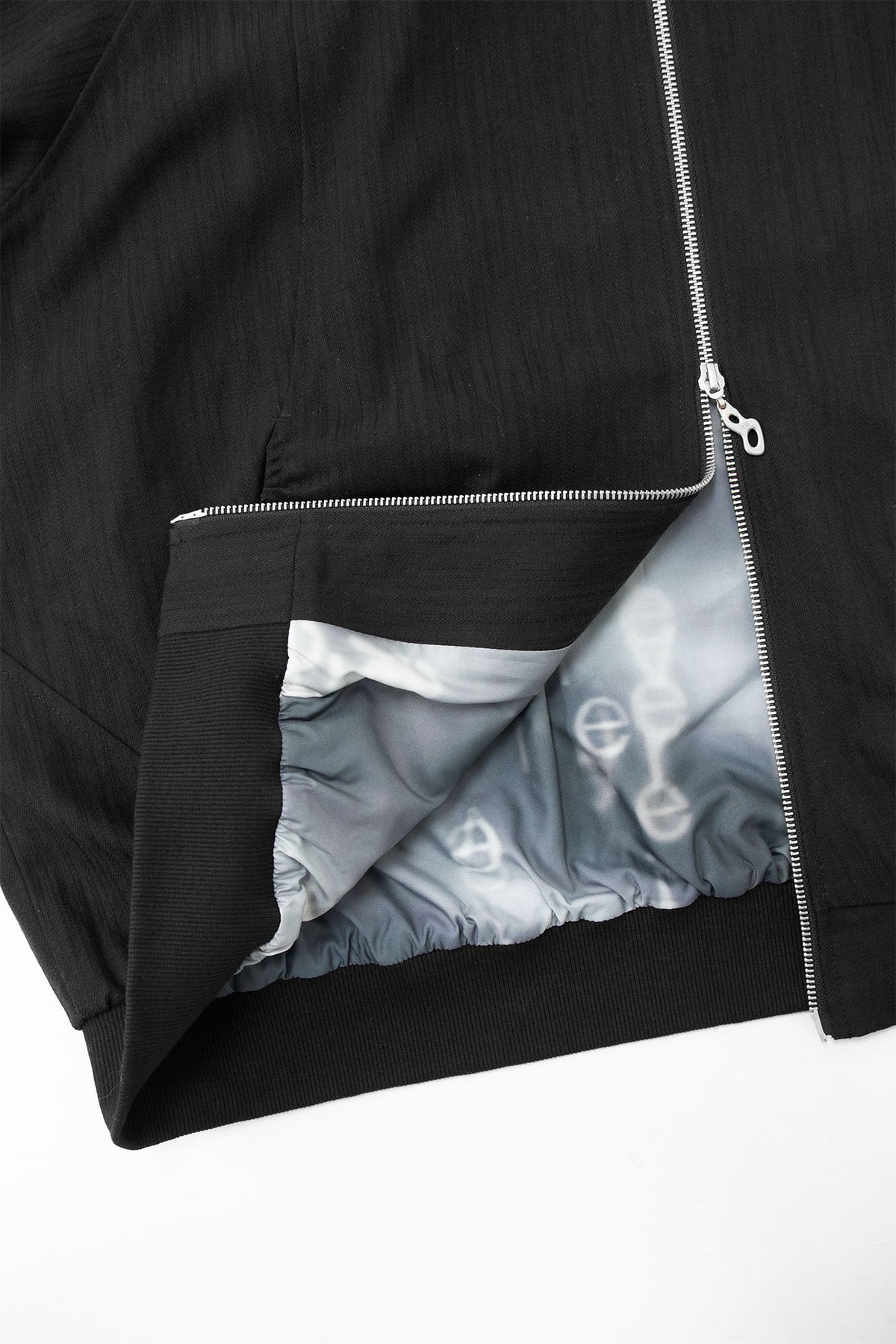 RELABEL Detachable Hood Crinkled Oversized Jacket Black
