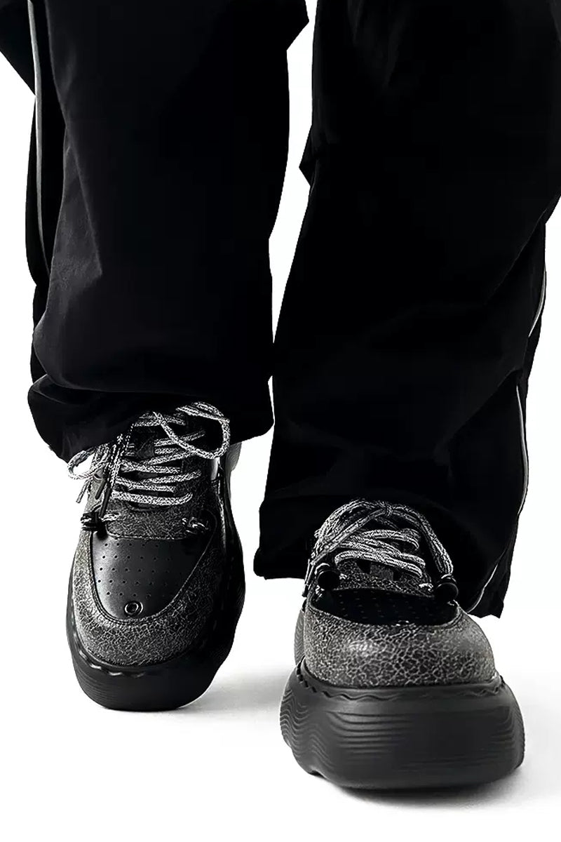 Punk Black Chunky Dad Sneakers