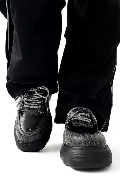 Punk Black Chunky Dad Sneakers