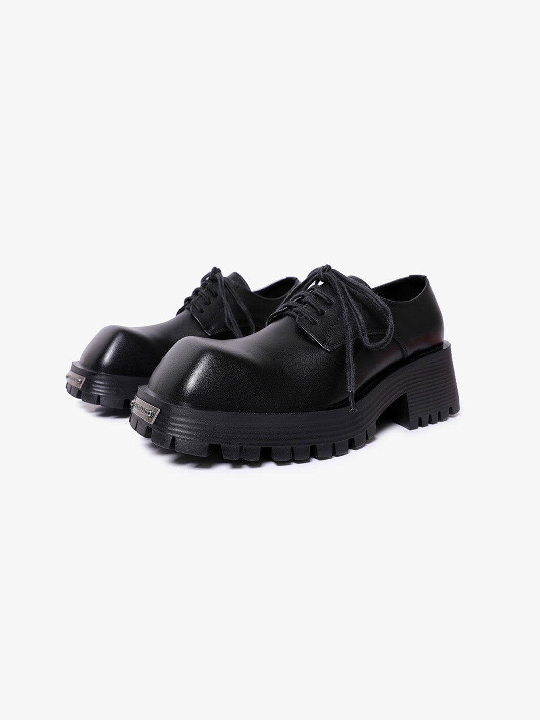 Black Classic Leather Derby Shoes