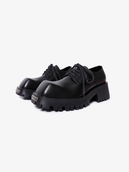 Black Classic Leather Derby Shoes