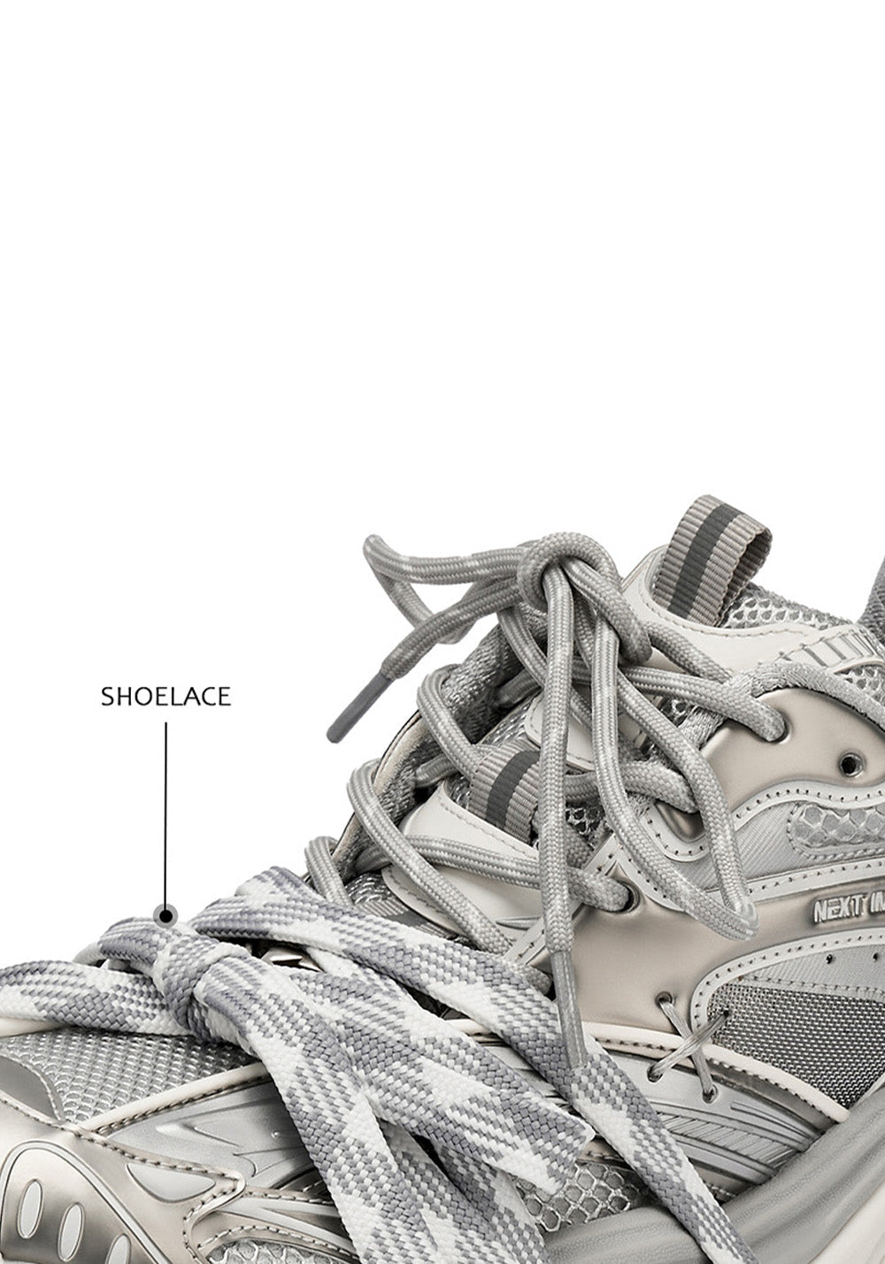 Silver Power Platform Sneakers