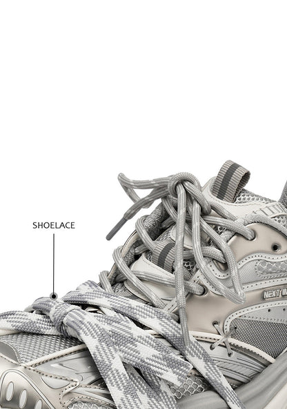 Silver Power Platform Sneakers