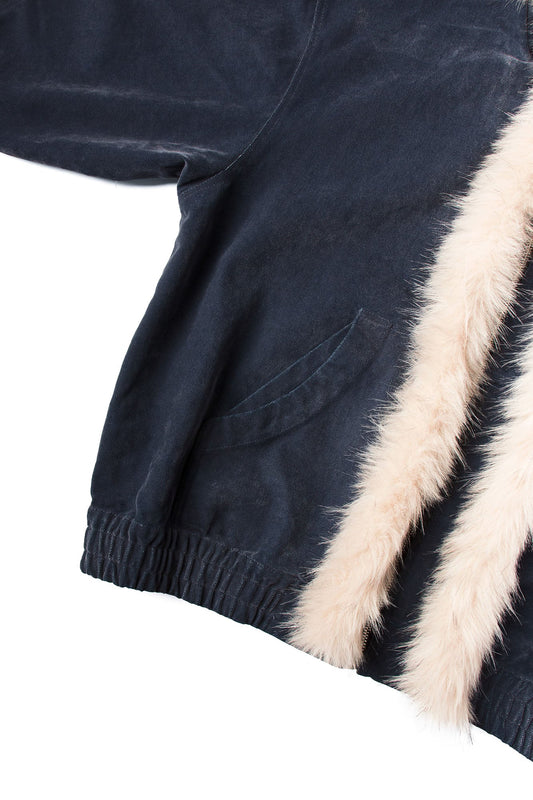 RELABEL Detachable Faux Fur Trim Hooded Jacket