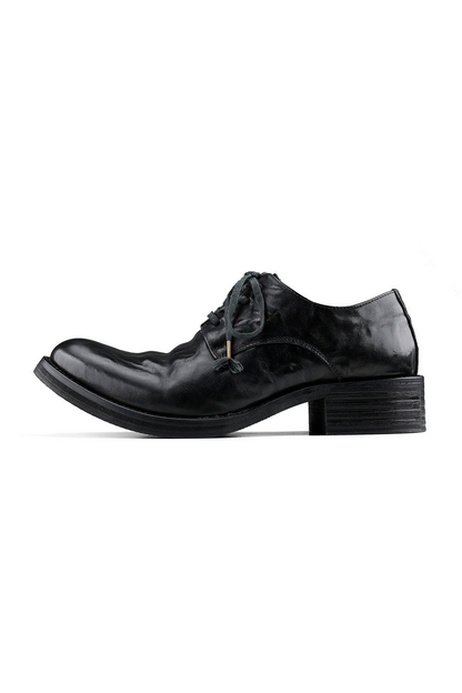Wrinkled Leather Derby Shoes