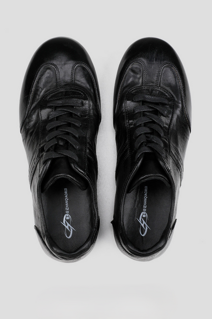 Washed Horsehide Trainer Sneakers