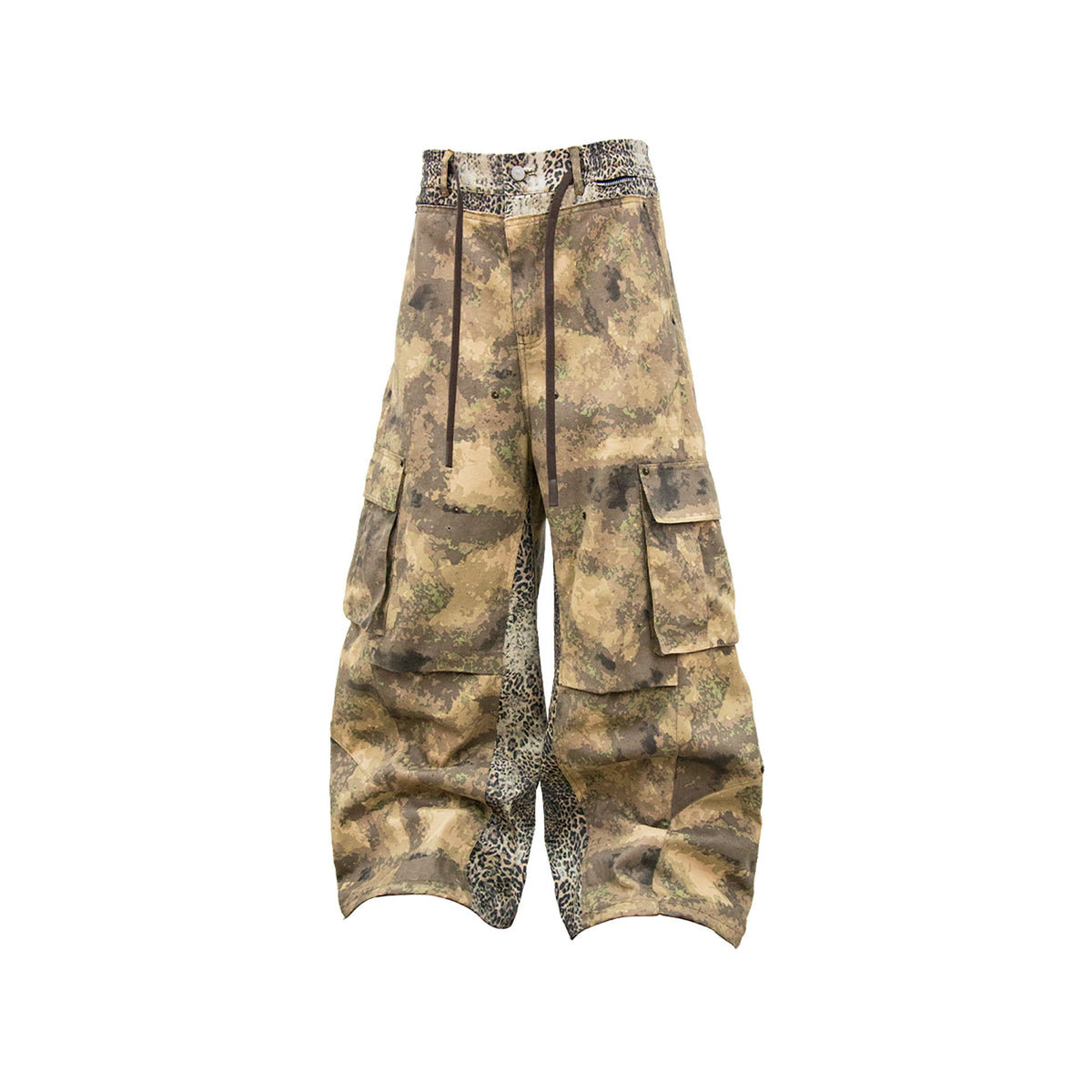 RELABEL Leopard Panel Camo Cargo