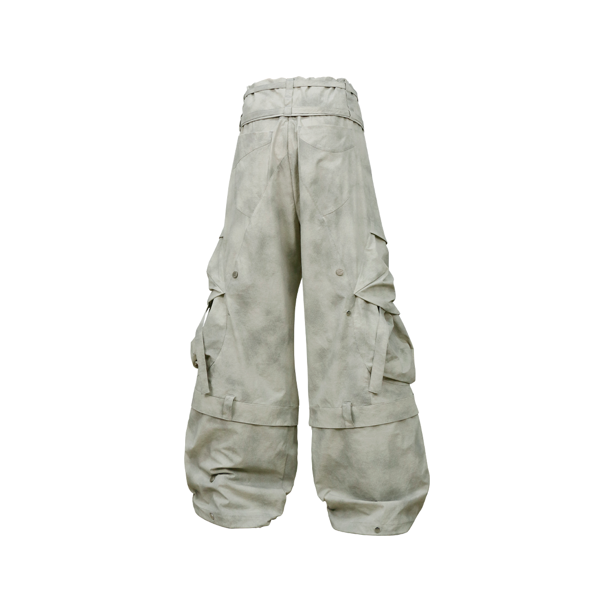 RELABEL Detachable Ruched Inverted Waist Cargo Pants