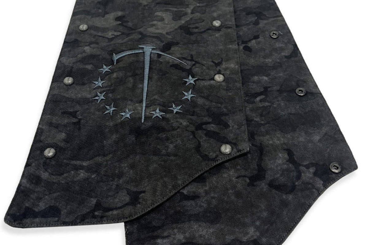 TECNINEGROUP Detachable Hood Star-Rivet Camo Jacket