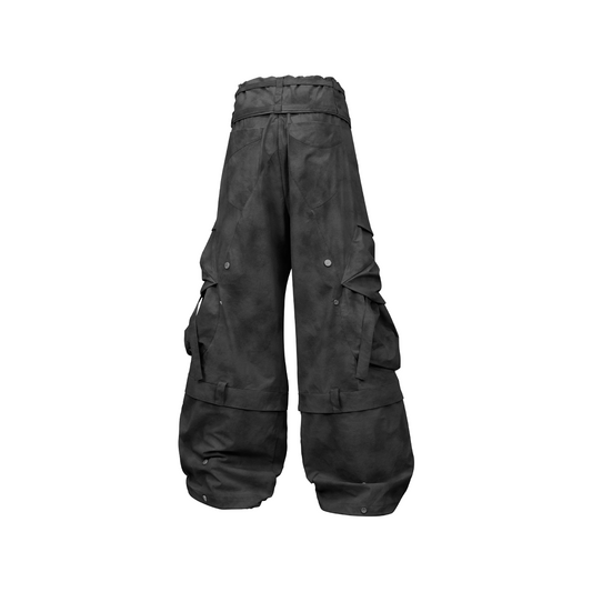 RELABEL Detachable Ruched Inverted Waist Cargo Pants