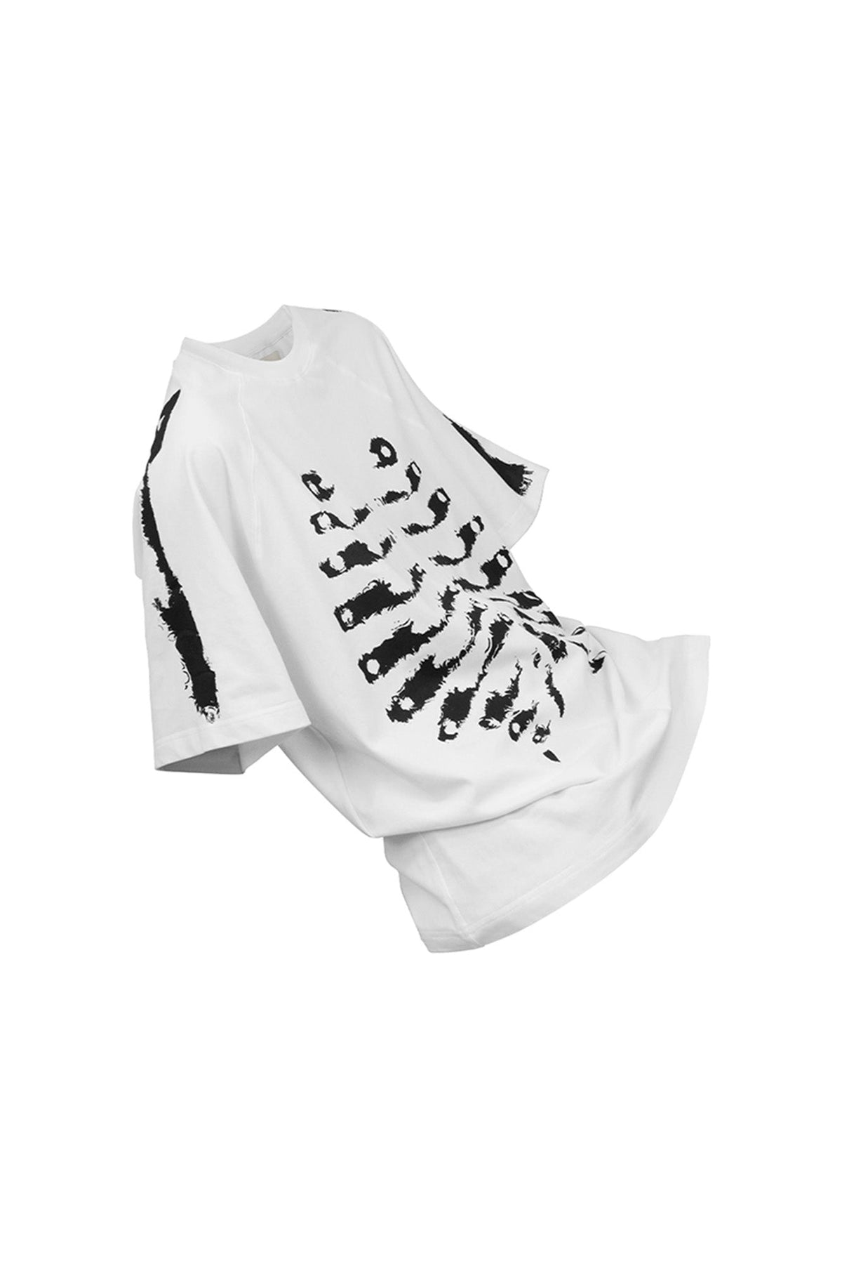 RELABEL Distressed Skeleton Graphic Oversized T-Shirt